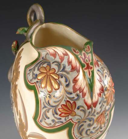 Französische Jugendstil-Vase mit Schlan - photo 4