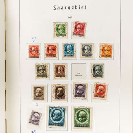 Saargebiet 1920 - 1934 + Dienstmarken O, Kat.-Wert: ca. 10.800,-€ - Foto 11