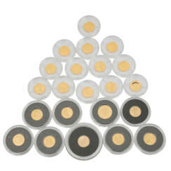 GOLD - 22 Minigoldmünzen Exoten,
