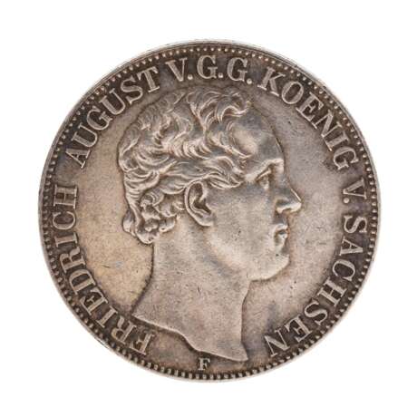 Sachsen/Albertinische Linie - 2 Taler 1854/F, König Friedrich August II., - Foto 1