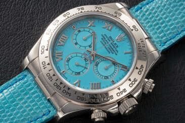 ROLEX, DAYTONA “BEACH” REF. 116519, A GOLD AUTOMATIC WRISTWATCH WITH TURQUOISE DIAL