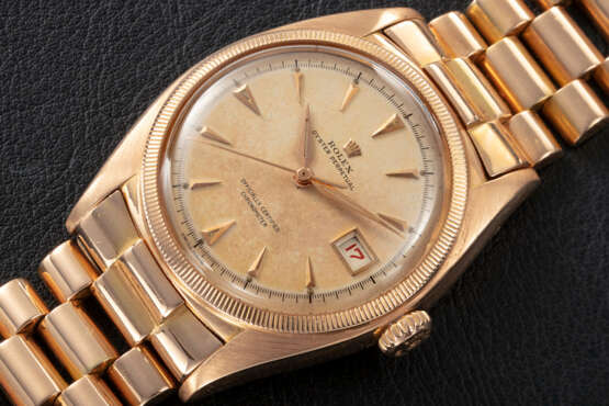 ROLEX, OYSTER PERPETUAL, REF. 6105, A GOLD AUTOMATIC WRISTWATCH - фото 1