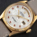 ROLEX, DAY-DATE, REF. 18038, A GOLD AND RUBY-SET AUTOMATIC WRISTWATCH - фото 1
