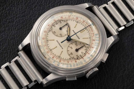 MOVADO, REF. 19005, A STEEL MULTISCALE CHRONOGRAPH WRISTWATCH - photo 1
