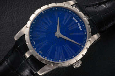 ROGER DUBUIS, EXCALIBUR REF. DBEX034, A LIMITED EDITION GOLD AUTOMATIC WRISTWATCH WITH LAPIS LAZULI DIAL