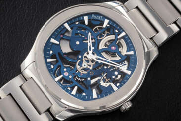 PIAGET, POLO S, A STEEL SKELETONISED AUTOMATIC WRISTWATCH