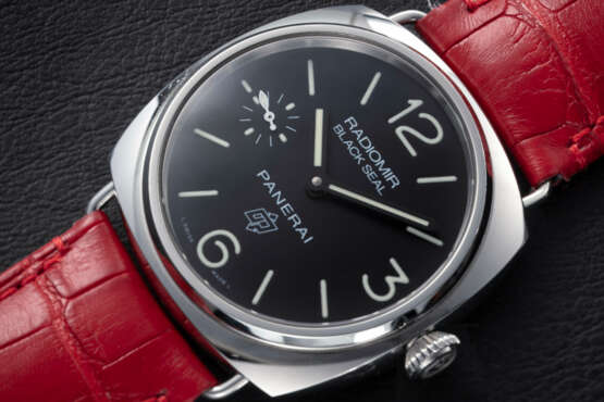 PANERAI, RADIOMIR BLACK SEAL, A LIMITED EDITION STEEL MANUAL-WINDING WRISTWATCH - photo 1