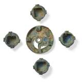 A SET OF FIVE BRONZE FITTINGS - photo 2
