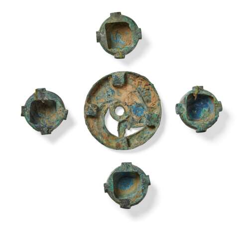 A SET OF FIVE BRONZE FITTINGS - photo 2