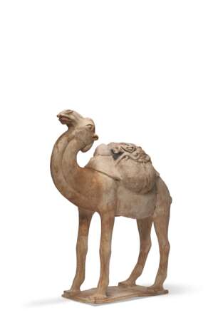 A PAINTED POTTERY FIGURE OF A CAMEL - Foto 4
