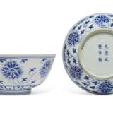 A BLUE AND WHITE BOWL AND A BLUE AND WHITE DISH - фото 2