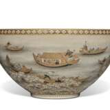 A SATSUMA BOWL WITH CHERRY BLOSSOM VIEWING SCENE AND THOUSANDS OF BUTTERFLIES - фото 3