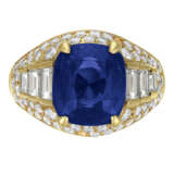 BULGARI SAPPHIRE AND DIAMOND `TROMBINO` RING - photo 1