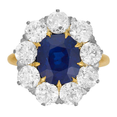 SPAULDING & CO. ANTIQUE SAPPHIRE AND DIAMOND RING - фото 1