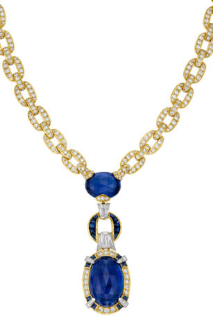 CARTIER SAPPHIRE AND DIAMOND NECKLACE - photo 1