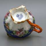 “A couple of tea with a porcelain spoon Floral bouquet porcelain Kornilov Brothers Russia C. 19th century” - photo 4