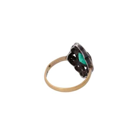 Ring mit Smaragd achteckig facettiert, - фото 3