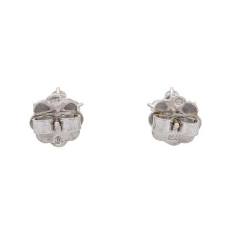 Ohrstecker "Blüten" mit je 6 Brillanten, alle zus. ca. 0,8 ct, - фото 4