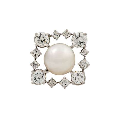 Kleiner Anstecker mit Perle und Diamanten - photo 1