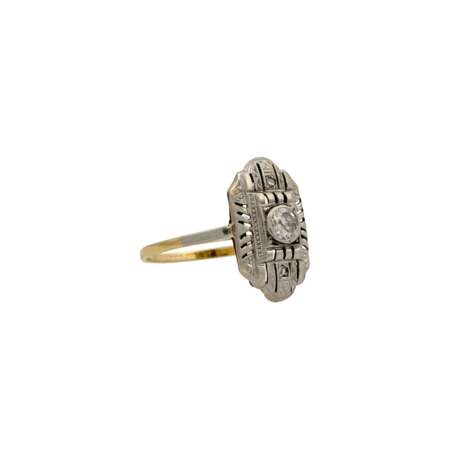 Art Déco Ring mit Altschliffdiamant ca. 0,2 ct, - photo 1