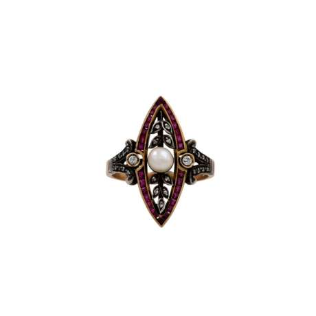 Ring mit Rubinen, Diamanten, zus. ca. 0,1 ct - фото 2