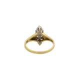 Ring in Schiffchenform mit 8 Brillanten, zus. ca. 0,76 ct, - Foto 4