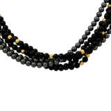 Collier mit Onyx-Wechselschmuckschließe, - Foto 2