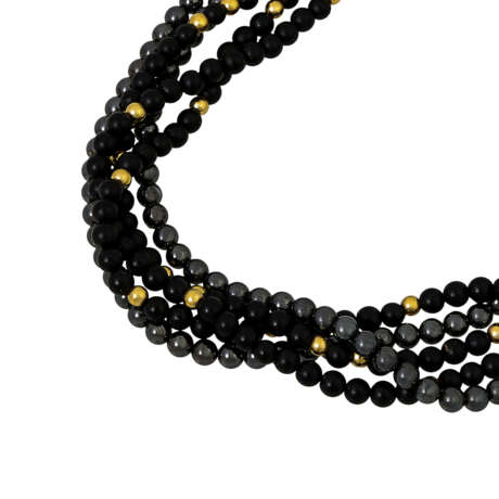 Collier mit Onyx-Wechselschmuckschließe, - Foto 4