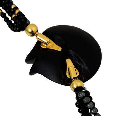 Collier mit Onyx-Wechselschmuckschließe, - Foto 6