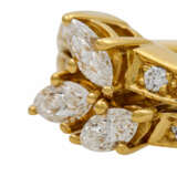 Ring mit 3 Diamanten im Navetteschliff von zus. ca. 0,35 ct - Foto 5