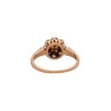 Ring mit Perle und Altschliffdiamanten zus. ca. 0,45 ct, - photo 4