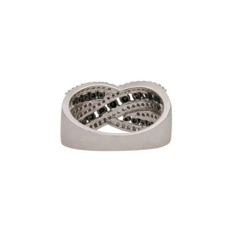 Ring mit schwarzen und weißen Diamanten, - Foto 4