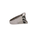 Ring mit schwarzen und weißen Diamanten, - Foto 3