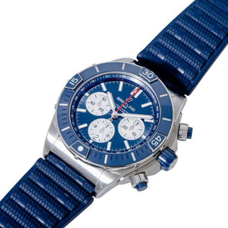 BREITLING Super Chronomat "Blau", Ref. AB0136161C1S1. Herrenuhr. Aktueller Neupreis: 8.150,- Euro. - photo 4