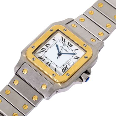 CARTIER Neo-Vintage Santos Galbee Herren Armbanduhr, Ref. 2961. Ca. 1990er Jahre. - photo 5