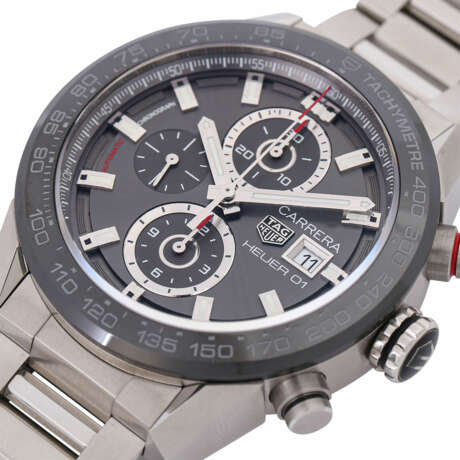 TAG HEUER Carrera Heuer 01 Chronograph, Ref. CAR201W. Herrenuhr. Eingestelltes Modell, letzter bekannter Neupreis: 4.950,- Euro. - photo 5