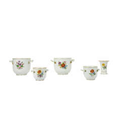 MEISSEN 4 Cachepots und 1 Vase, 20./21. Jh.