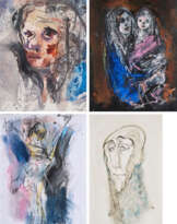 Mixed lot of 3 paper works