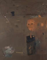 Terracota Head, rags in a Studio