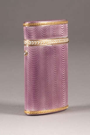 A JEWELLED GOLD-MOUNTED SILVER-GILT AND GUILLOCHÉ ENAMEL CASE - photo 1