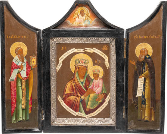 TRIPTYCHON MIT DER GOTTESMUTTER 'BÜRGIN DER SÜNDER' FLANKIERT VON DEN HEILIGEN ANTIPAS UND JOHANNES - photo 1