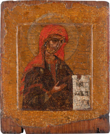 A SMALL ICON SHOWING THE MOTHER OF GOD FROM A DEISIS - photo 1