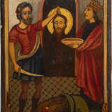 A SMALL ICON SHOWING THE BEHEADING OF ST. JOHN THE FORERUNNER - photo 1