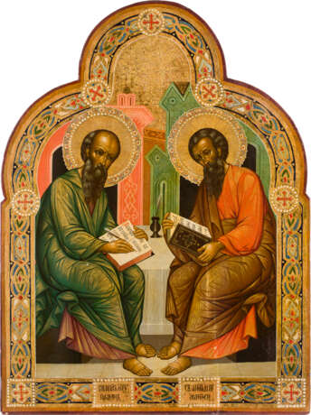 GROSSFORMATIGE IKONE MIT DEN EVANGELISTEN JOHANNES UND MATTHÄUS - photo 1