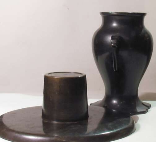 ваза для икебаны Япония бронза - фото 3