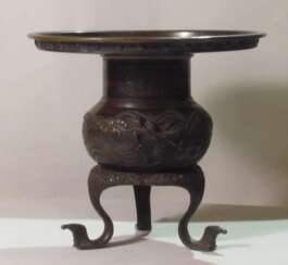 vase for ikebana Japan, bronze