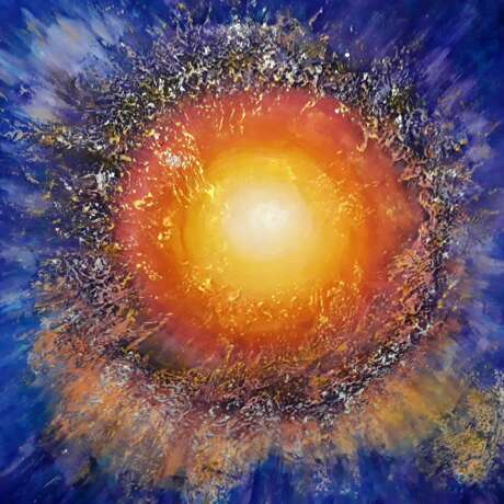 Рождение звезды Холст на подрамнике Акрил Абстрактный импрессионизм минск 2020 г. - фото 1