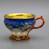 «Tasse à thé avec soucoupe en porcelaine à la cuillère bouquets de Fleurs la porcelaine Frères Корниловых Russie c. 19 s.» - photo 3