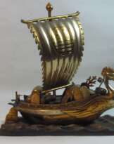 корабль сокровищ Япония, бронза корабль сокровищ Япония, бронза