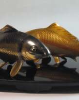 зеркальные карпы Япония, бронза